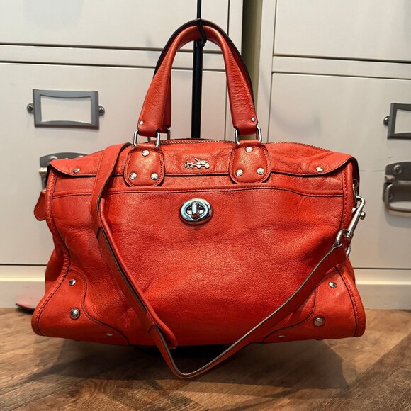 Coach Handbags - Coach Orange Leather 2-Way Handbag